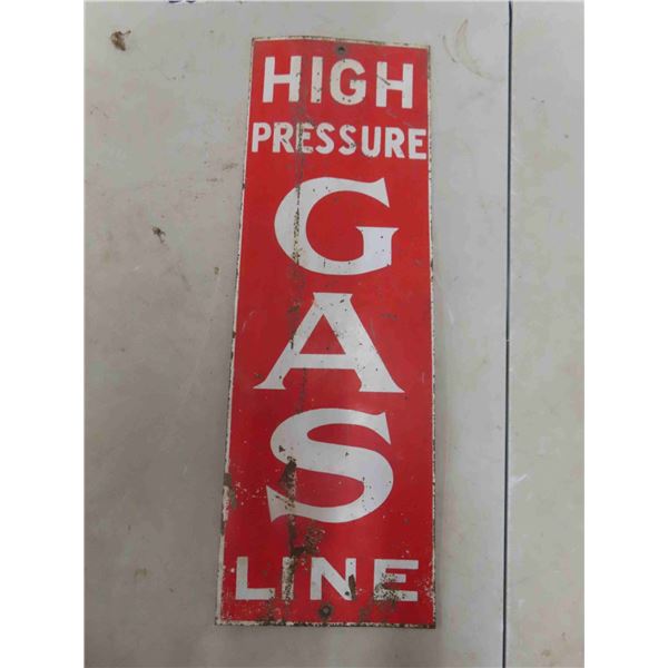 High Pressure Gas Line Metal Sign 6