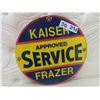 Image 2 : Kaiser Approved Service Sign - Porcelain 12" Diameter - not too old