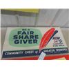 Image 2 : 2 Cardboard Signs 15'' x 30'' - Share Giver Community Chest , Elect Independent