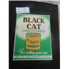 Image 1 : Black Cat Cigarette Tobacco Cardboard Sign 10 1/2'' x 13 1/2'' 