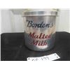 Image 2 : Bordens Malted Milk Metal Canister with Lid 9'' Tall x 6'' Diameter