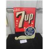 Image 1 : 7UP Cardboard Sign 13 1/2'' x 19 1/2''