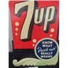 Image 2 : 7UP Cardboard Sign 13 1/2'' x 19 1/2''