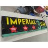 Image 2 : 1930s Imperial 3 Star Gasoline Porcelain Sign 18'' x 72''