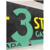 Image 8 : 1930s Imperial 3 Star Gasoline Porcelain Sign 18'' x 72''