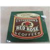 Image 2 : Vintage Red Rose Coffee Metal Sign 16'' x 18''