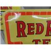 Image 2 : Vintage Red Rose Tea Metal Embossed Sign 27 1/2'' x 19 1/2''