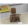 Image 2 : Lobster Trap Lamp , Working Condition - Fantastic for the Cabin! - 17'' Tall x 12'' x 11'' Base 