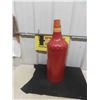 Image 8 : Red Eye Drink Garbage Can with Lid - Metal Bottle with Plastic Lid - 26'' Tall x 8'' 