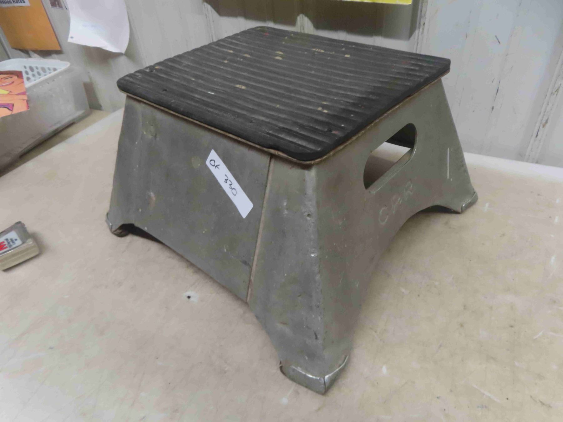 Railway CPR Conductor Step Up Stool, Metal with Rubber Lined Top 17'' x ...