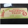 Image 2 : The Original Blackberry Punch  Cardboard Sign 5 1/2'' x 14'' - Age Unknown, Appears Old & 