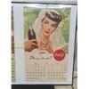 Image 6 : 2 Framed Coca Cola Calenders (1) 1954, Missing First Page , (1) 1951, Missing First and Second 