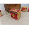 Image 7 : (5) Vintage Canuck Shotshell Boxes 10 , 12 & 16 Gauge , Wood Canuck Ammo Box 14'' x 9'' x 9.5'' 
