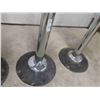 Image 6 : 3 Retro Swivel Café Stools - self Standing 32" Tall, 12" Wide Seat