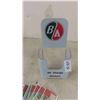 Image 6 : BA Counter Oil Change Sticker Rack with Stickers - (reprinted stickers) 2" x 4.5" x 8" 