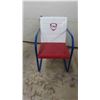 Image 2 : Vintage Metal Yard Chair Professionally Restored to FINA Station Logo