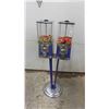 Image 2 : Coin Operated Double Head Gumball Machine 40" Tall