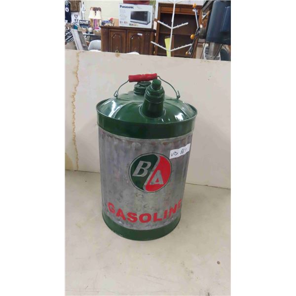 BA Logo Restored Gas Can with Wooden Handle 11  x 16  t