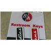 Image 3 : BA Restroom Keys - Fiberglass Hanger Plate with Men's & Ladies Locker Keys 10" x 14" 