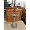 Image 1 : Chrome Ashtray Stand with Lamp with Tulip Shade