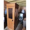 Image 2 : Oak Phone Booth 28" x 28" 84" with Coin Operated Payphone with Topper Manitoba Telephone