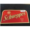 Image 1 : Schweppes Metal 2 Sided Sign 9" x 16.5" 