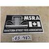 Image 1 : Cast Plaque Manitoba Street Rod Association 5.5" x 9.5"