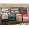 Image 2 : Glass Display with Gas Station Matches ; BA, Gulf, Radio Oil, Esso, Eddy's, Phillips 66