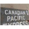 Image 2 : Canadian Pacific Express Porcelain Sign 13" x 20" - Good Porcelain but Faded