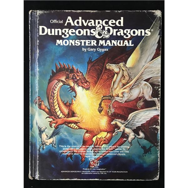 VINTAGE ADVANCED DUNGEONS AND DRAGONS MONSTER MANUAL