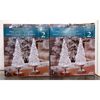 Image 1 : 2 Packs of 2 Illuminated Glitter Trees -13" Tall