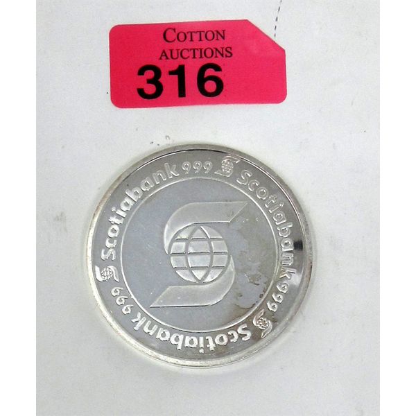 5 Oz .999 Silver Scotiabank Round 