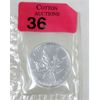 Image 1 : 1 Oz .9999 Silver 1992 Maple Leaf Coin 