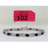 Image 1 : 7.8 CTW Sapphire & Diamond Tennis Bracelet