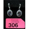 Image 1 : Pair of New Sterling Silver Mystic Topaz Earrings