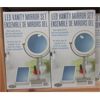 Image 1 : 2 LED Vanity Mirror & Travel Mirror Sets