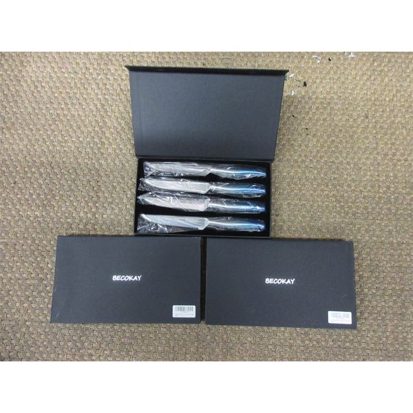 3 New Sets of 4  Stainless Steel Steak Knives