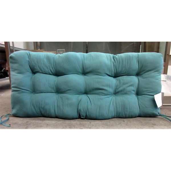 New Blue Tufted Patio Bench Cushion 