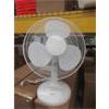 Image 1 : 2 New White 16" Oscillating Table Fans - 3 Speeds