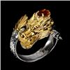 Image 1 : Natural Citrine Dragon Ring