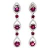 Image 2 : Natural African Rhodolite Garnet  Earrings