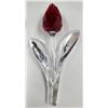 Image 3 : Swarovski Crystal Red Flower 3.5" Tall