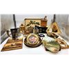 Image 1 : Serving Tray, Coffee Grinder, Gold Plated Bell, Cow Creamer, Mugs, Radio, Clog Lamp