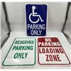 Image 1 : 3 New Tin Parking Lot Signs