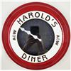 Image 1 : A&W Harold's Diner Clock, Cord Cut, 14" Diameter
