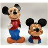Image 1 : 2 Vintage Mickey Mouse Pieces, Short one is a Bank