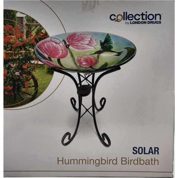 Solar Hummingbird Birdbath