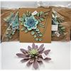 Image 1 : Lot of 5 Hanging Metal Flower Decor