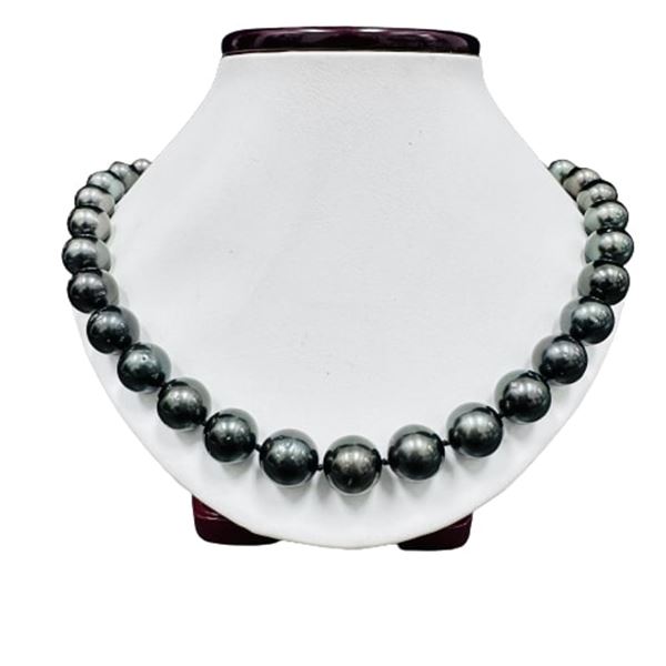 Pearl and Diamond Necklace - 14KT White Gold