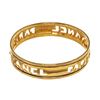 Image 5 : Chanel Gold Metal Cut Out Logo Bangle Bracelet